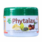 Tarro de jalea Phytalax con sabor a pitahaya, ciruela y banana. Producto de 150 gramos, elaborado con edulcorante no calórico. Ideal para quienes buscan una opción saludable y deliciosa para complementar su dieta. Perfecto para untar o como ingrediente en diversas recetas.