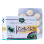 Suplemento Prosta-Metto de Saw Palmetto, presentado en un envase de 60 tabletas. Este producto natural está diseñado para el cuidado de la salud prostática. Se recomienda su uso oral, ofreciendo un enfoque natural para el bienestar masculino. Ideal para quienes buscan mejorar su calidad de vida y mantener la salud de la próstata.