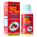 Jarabe TR22Y Triplex de Rábano Yodado de 120 ml, un suplemento alimenticio con acción purificante y alto poder antioxidante. Ideal para apoyar la salud y el bienestar general. Presentado en un envase atractivo que destaca sus beneficios. Perfecto para quienes buscan mejorar su calidad de vida a través de productos naturales.