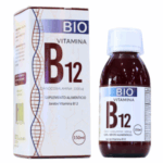 Suplemento alimenticio de vitamina B12 en jarabe de 150 ml. Contiene 1000 mcg de cianocobalamina, ideal para mantener niveles adecuados de energía y apoyar la salud del sistema nervioso. Presentado en un envase atractivo con diseño moderno, perfecto para aquellos que buscan mejorar su bienestar general.