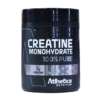 Envase de creatina monohidratada 100% pura de la marca Athletica Nutrition. Contiene 3 gramos de creatina por porción, ideal para mejorar el rendimiento deportivo y aumentar la fuerza muscular. Su presentación en polvo facilita la mezcla con líquidos, siendo una opción popular entre atletas y entusiastas del fitness.