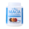 Frasco de Maca y Colágeno de Ariadne Alimentos, un superalimento energizante rico en nutrientes. Este producto de 400 g está diseñado para aumentar la fuerza, la libido y la resistencia, además de favorecer el rendimiento deportivo y la sensación de bienestar general. Ideal para quienes buscan mejorar su salud de manera natural.