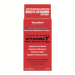 Suplemento vitamínico para hombres de MuscleMeds, diseñado para aumentar los niveles de testosterona libre en solo siete días. Este producto, denominado Vitamin T, apoya el desarrollo de masa muscular magra, mejora el rendimiento físico y potencia la libido. Además, contribuye al fortalecimiento del sistema inmunológico. Contiene más de 20 hierbas naturales que estimulan la producción de testosterona y se presenta en un envase de 90 cápsulas. Ideal para hombres que buscan