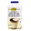 Sustituto de crema para café no lácteo Fans, presentado en un envase de 1.5 litros. Ideal para personas que buscan opciones sin lactosa, este producto ofrece una alternativa cremosa para disfrutar en bebidas calientes. Perfecto para quienes tienen intolerancia a la lactosa o prefieren una dieta libre de lácteos. Su presentación práctica facilita su uso en casa o en la oficina.