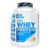 Envase de proteína de suero 100% Evlution Nutrition, sabor vainilla. Contiene 25 g de proteína por porción, 6 g de BCAA y es bajo en grasa. Ideal para quienes buscan aumentar masa muscular y mejorar la recuperación. Producto libre de gluten y apto para dietas bajas en carbohidratos. Perfecto para complementar entrenamientos y dieta saludable.