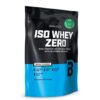 Proteína en polvo ISO Whey Zero de BioTechUSA, sabor vainilla. Formulada con proteína aislada de suero, glutamina y BCAAs. Ideal para quienes buscan un suplemento bajo en calorías, sin lactosa, azúcares ni grasas. Presentación de 500 gramos que proporciona 20 dosis. Perfecta para aumentar la ingesta proteica y apoyar la recuperación muscular.