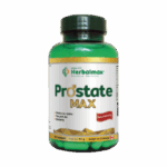Suplemento Prostate MAX de Herbalmax, diseñado para el bienestar prostático. Contiene ingredientes naturales que apoyan la salud de la próstata y promueven una función urinaria saludable. Presentado en un envase de 90 cápsulas, ideal para hombres que buscan mejorar su salud prostática de manera natural. Fabricado en Canadá.