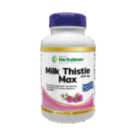 Suplemento de cardo mariano Milk Thistle Max de Herbalmax, que contiene 1370 mg por porción. Este producto está diseñado para ayudar a mejorar la salud hepática y la función metabólica. Presentado en un envase de 90 cápsulas, ideal para quienes buscan un apoyo natural para el hígado.