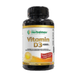 Botella de suplemento de vitamina D3 4000 IU de Herbalmax, con 100 cápsulas blandas. Apoya el sistema inmunológico y la salud ósea. Fabricado en Canadá.