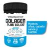 Suplemento de colágeno en polvo Colagen Plus Calcio, ideal para fortalecer huesos, uñas y cabello. Presentación en envase de 300 g con sabor a vainilla. Contiene un 90% de colágeno hidrolizado, promoviendo la salud y fortaleza de la estructura corporal. Perfecto para quienes buscan mejorar su bienestar general.