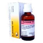Frasco de solución oral Dr. Reckeweg R33, utilizado en homeopatía para tratar problemas respiratorios. El envase incluye un prospecto que detalla la composición y las indicaciones del producto. Contiene 10 ml de solución con ingredientes activos como el Carbón vegetal y el Sulfato de aluminio. Ideal para personas que buscan tratamientos alternativos para aliviar síntomas de congestión y malestar respiratorio.