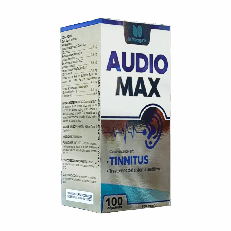 AUDIO MAX 500MG CAPSULAS X100 LA MILENARIA
