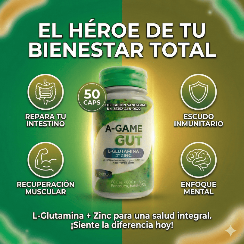 A-GAME GUT | Reparador Digestivo y Muscular | 50 Cápsulas 2 A-GAME GUT | Reparador Digestivo y Muscular | 50 Cápsulas - Imagen 2