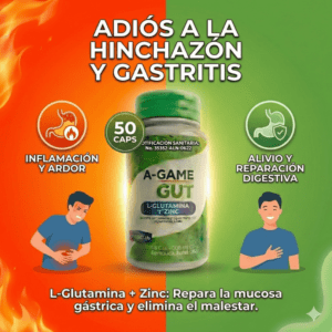 A-GAME GUT | Reparador Digestivo y Muscular | 50 Cápsulas