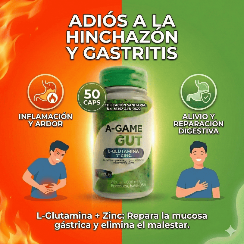 A-GAME GUT | Reparador Digestivo y Muscular | 50 Cápsulas 1 A-GAME GUT | Reparador Digestivo y Muscular | 50 Cápsulas